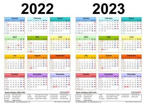 Calendar For 2022 And 2023 Best Calendar Example