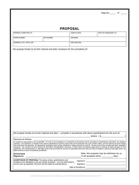 Contractor Proposal Template Fill Out And Sign Online Dochub