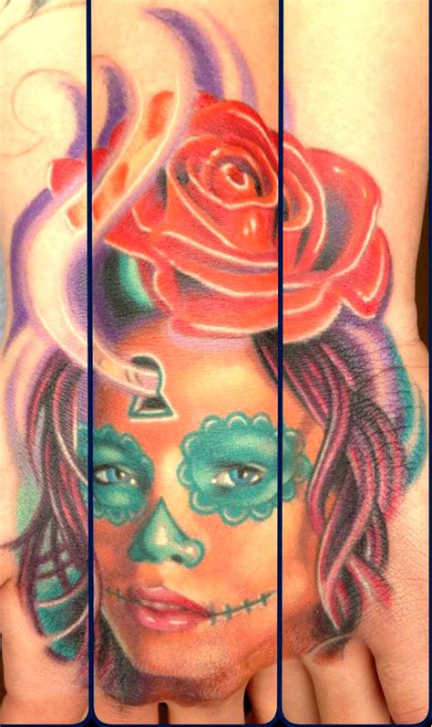Day Of The Dead Girl Hand Tattoo Done By Ryan Gatt Salvation Tattoo Oceanside Ny Imgur