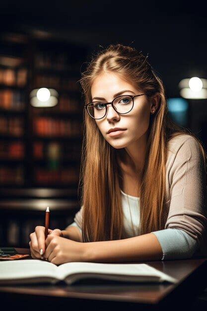 Premium Ai Image Shot Of An Attractive Young Female Student Working