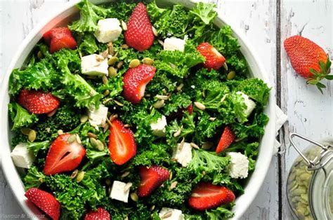 Strawberry Kale Salad With Poppy Seed Dressing Flavour And Savour