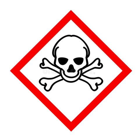 Toxic Symbol Is Used To Warn Of Hazards Stock Illustration