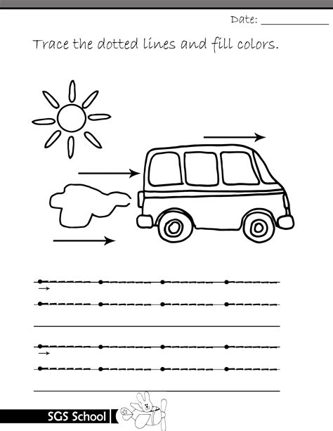 Printable A4 Tracing Drawing Worksheets For Kindergarten