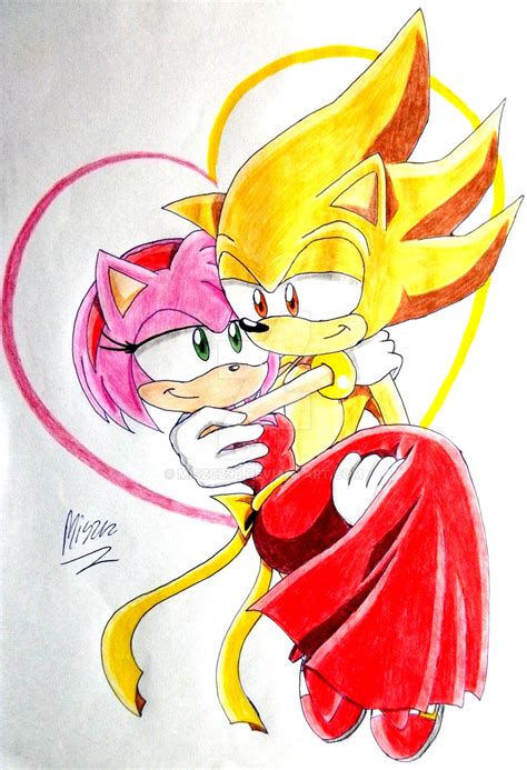 Super Sonic And Amy By Miszcz90 On Deviantart