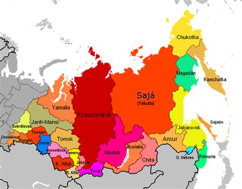 On The Russian Map Wheres Siberia Quora