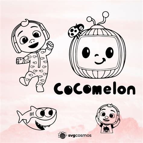 Printable Cocomelon Coloring Pages Pdf Coloringfolder In Clip