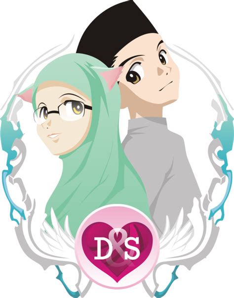 Anime Manga Hijab Art Kartun Poster Abstrak Seni Islamis
