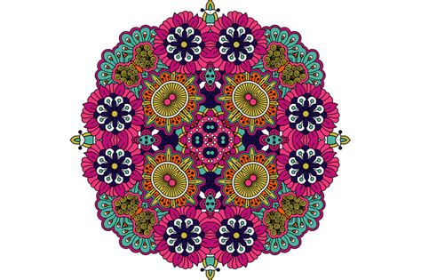 Ornate geometric symmetrical pattern over white By SmartStartStocker | TheHungryJPEG.com