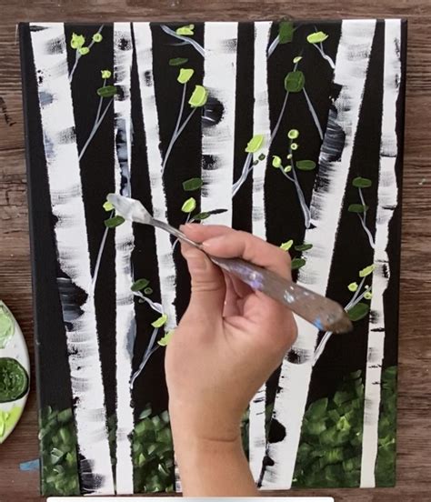 How To Paint Birch Trees Easy Step By Step Painting Tutorial