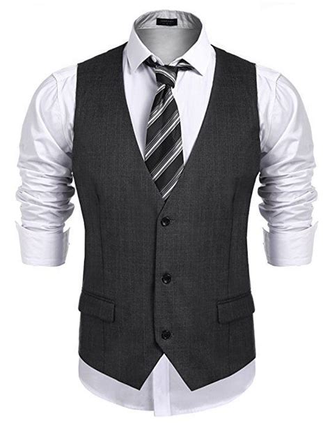 Coofandy Men S Business Suit Vest Slim Fit Skinny Wedding Waistcoat