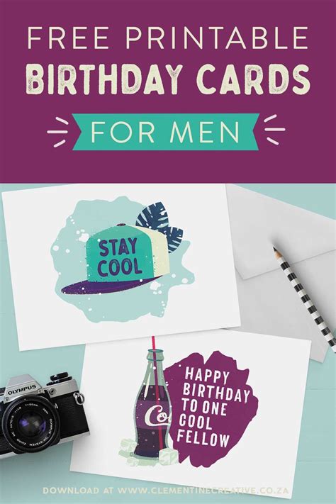 Printable Birthday Cards For Him Premium Stay Cool Birthday Cards