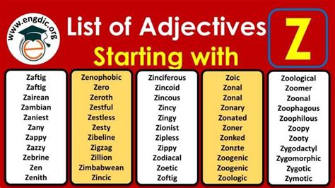 Positive Words That Start With Z Archives Engdic