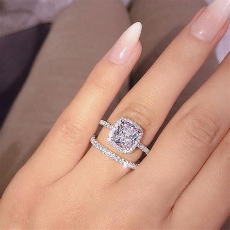 Aliexpress.com : Buy Fashion Silver Ring Women Large Cubic Zirconia