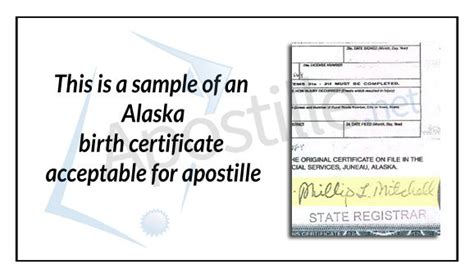This Is A Sample Of An Alaska Birth Certificate Acceptable For