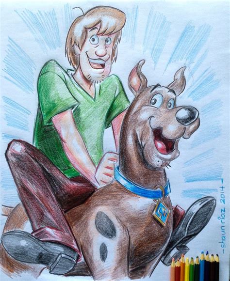 You can edit any of drawings via our online image editor before downloading. Scooby-Doo and Shaggy. Color Pencils on Paper.14x17. By ...