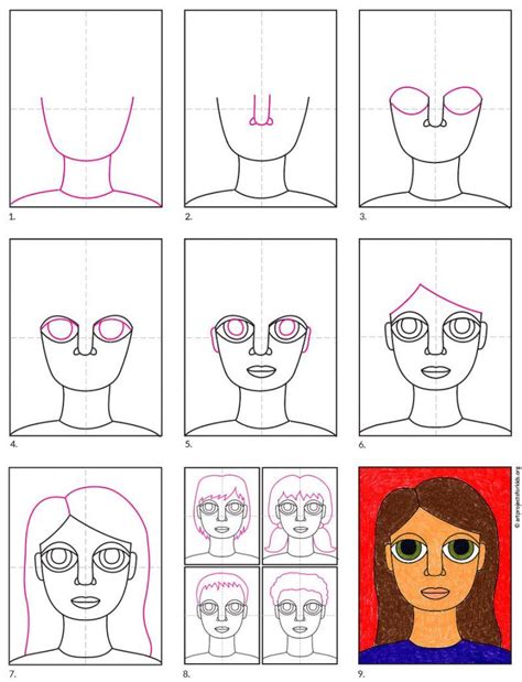 How To Draw A Self Portrait With Big Eyes · Art Projects For Kids