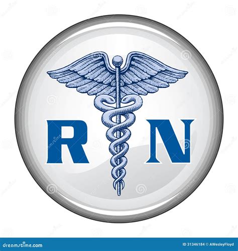 Registered Nurse Star Of Life Medical Symbol Cartoon Vector