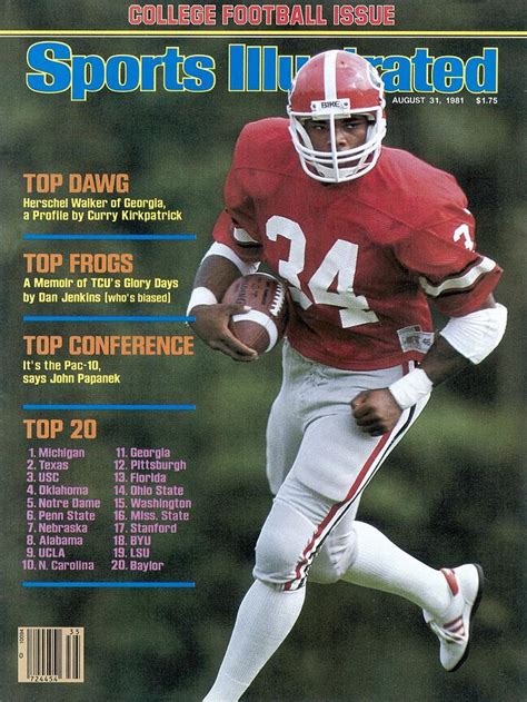 University Of Georgia Herschel Walker Sports Illustrated Cover By
