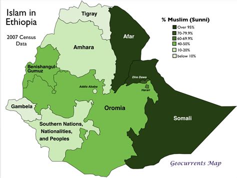 Islam In Ethiopia 2007 Ethiopia Historical Maps Islam