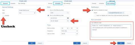 Synology 30 Second Watchtower Install Using Task Scheduler And Docker