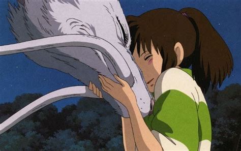 Spirited Away Haku And Chihiro Kiss