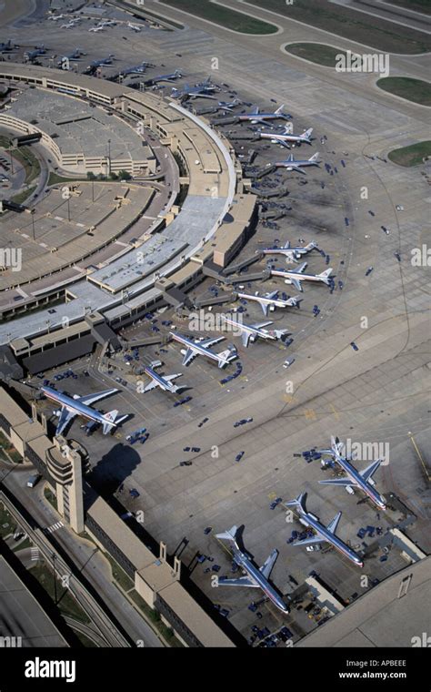Vista Aérea Del Aeropuerto Dallas Fort Worth Dfw Texas Fotografía De