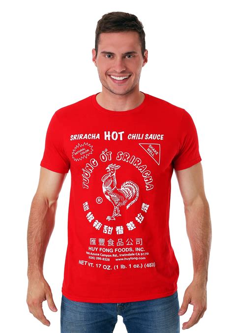 Sriracha Hot Chili Sauce Logo Red T Shirt For Adults Epic Shirt Shop