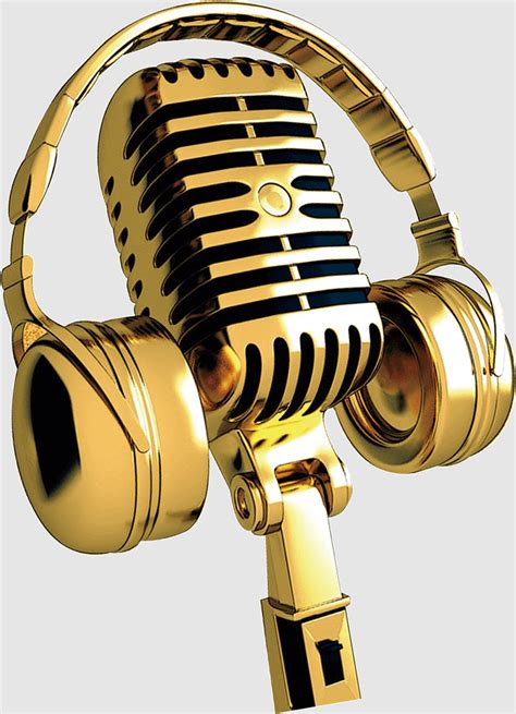 Microphones Golden Microphone Golden Light Golden Background Golden