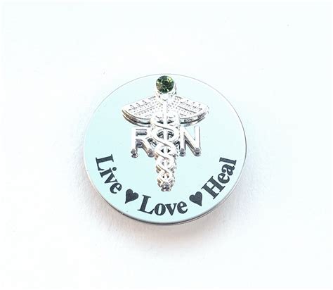Engraved Rn Pin Registered Nurse Pin Rn Pin Live Love Etsy