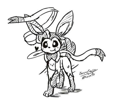 Sylveon Sketch Request By Blizzate On Deviantart