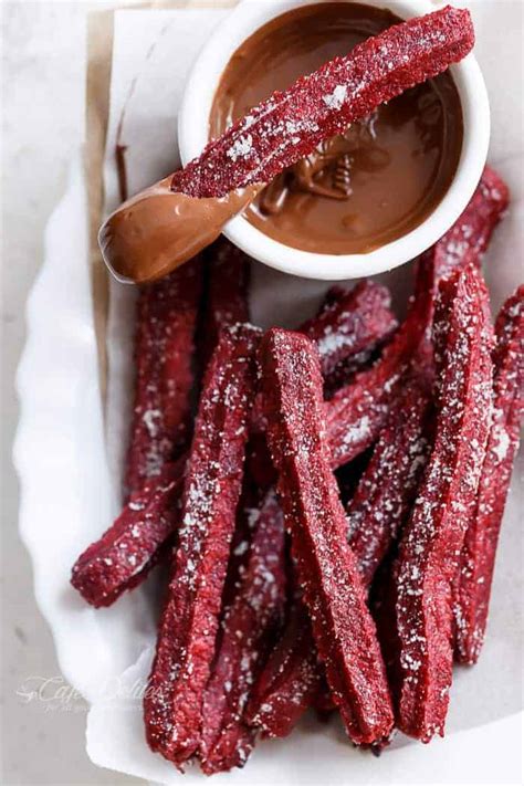 For our red velvet churros, we are going to side it with sweet cream cheese. The Best Red Velvet Churros (Baked) + VIDEO! - Cafe Delites