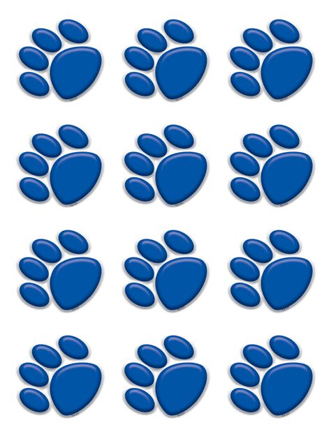 Blue Paw Prints Mini Accents Tcr5117 Teacher Created Resources