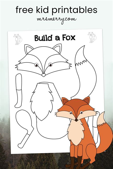 Build A Fox Free Kids Activities Printable Mrs Merry