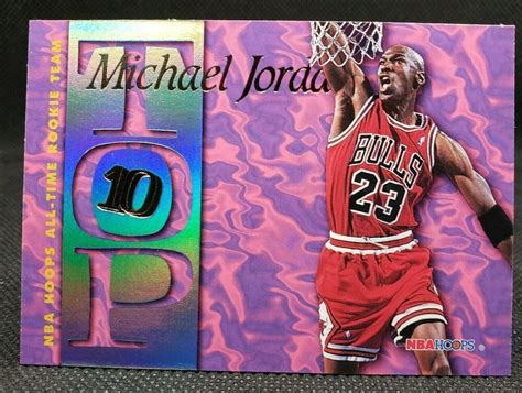 1995 96 Hoops Top Ten Ar7 Michael Jordan Team Chicago Bulls