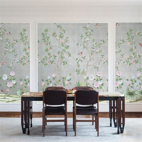 Affordable Hand Painted Chinoiserie Wallpaper Panels From Oriental
