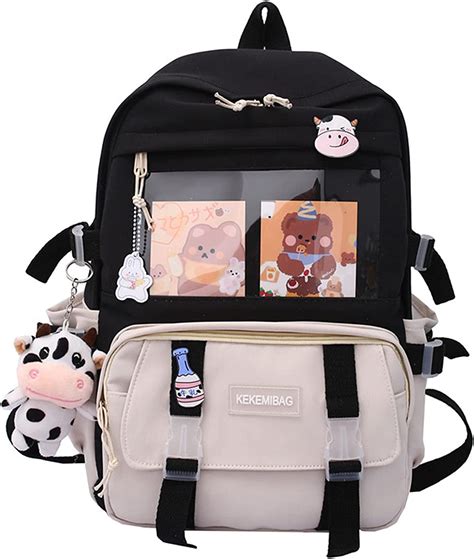 Dkiil Noiyb Kawaii Backpack With Kawaii Pin And Accessories Cute Kawaii