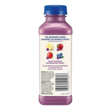 Naked Double Berry Protein Smoothie Ml Bottle Walmart Canada