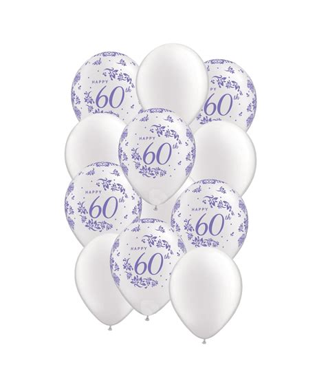 60th Anniversary Diamond Wedding Balloons Party Decorations Etsy