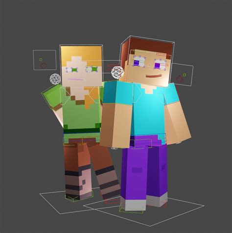 Trine 🌟 On Twitter 🛠 I Have Made My First Rig In Blender Its The Classic Steve From Mojang