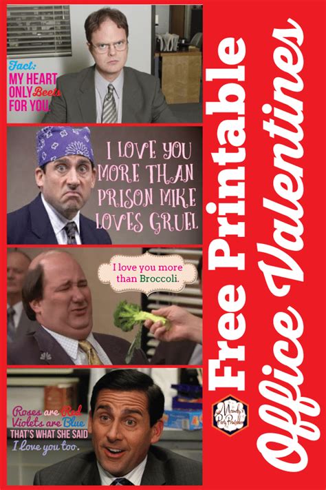 Free Printable The Office Valentine Cards