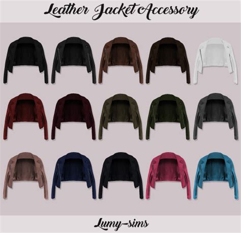 Sims Cc S The Best Leather Jacket Accessory By Lumy Sims