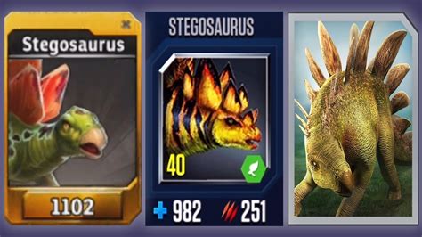 Stegosaurus Jurassic World The Game Vs Jurassic World Alive Vs