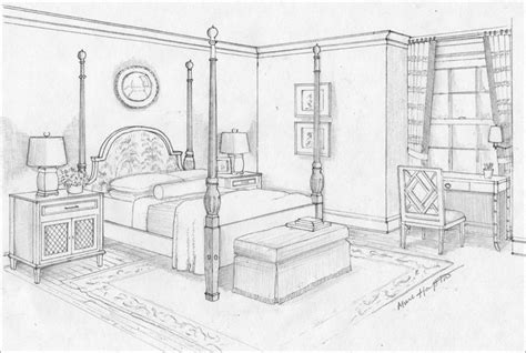 Cool Bedroom Coloring Page Dream House Drawing Bedroom Drawing