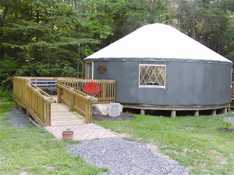 Yurt With Deckramp Access Yurt Yurt Living Small House
