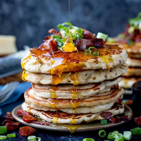 savoury pancakes chorizo bacon and chilli butter by kitchensanc2ary bestoffoodporn pancakes