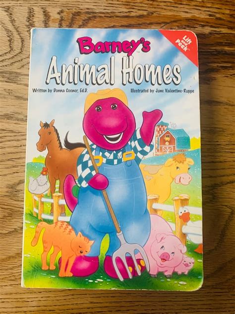 Vintage Barneys Animal Homes Lift And Peek Board Book Written Etsy
