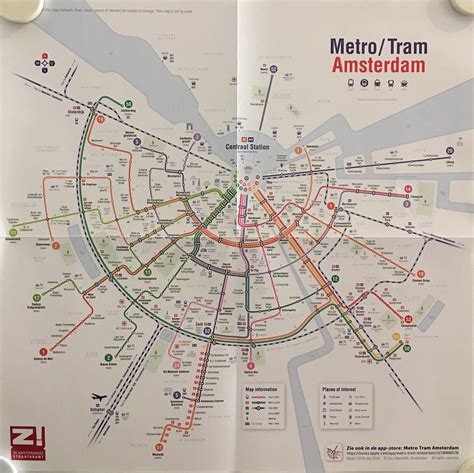 I Came Across A Map Of Amsterdam Metrotram Routes And Its