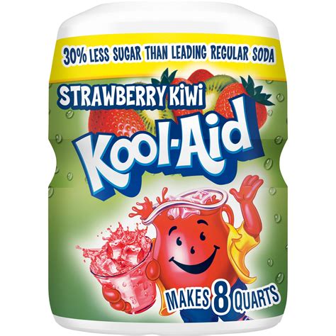 Kool Aid Sugar Sweetened Strawberry Kiwi Artificially Flavored Powdered Soft Drink Mix 19 Oz