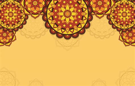 Rangoli Yellow Background 10663292 Vector Art At Vecteezy