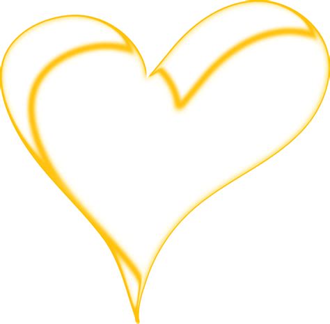 Heart Gold Clip Art Gold Heart Png Download 23722334 Free
